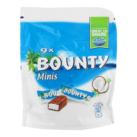 Bounty Minis, 225g Pouch