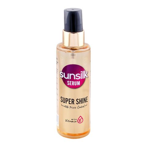 Sunsilk Super Shine 48 Frizz Control With Vitamin E Serum, For Frizzy Hair, 92ml