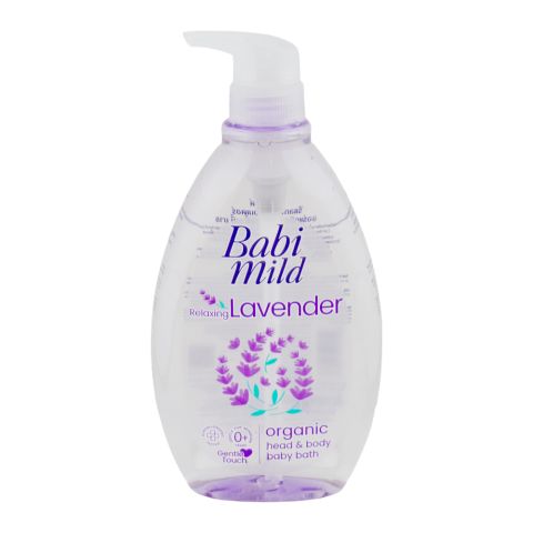 Babi Mild Relaxing Lavender Organic Head & Body Baby Bath, For Newborn, 800ml
